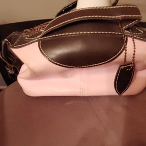 CUTE PINK AND LEATHER MINI TOTE